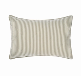 Classic Stripe Standard Pillow Sham Pair Pebble