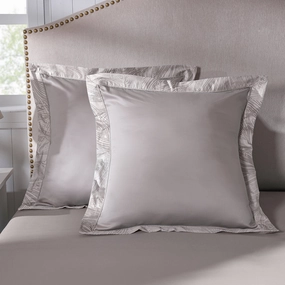 Classical Ornate Baroque Feathering Pillow Case Euro Set Neutral