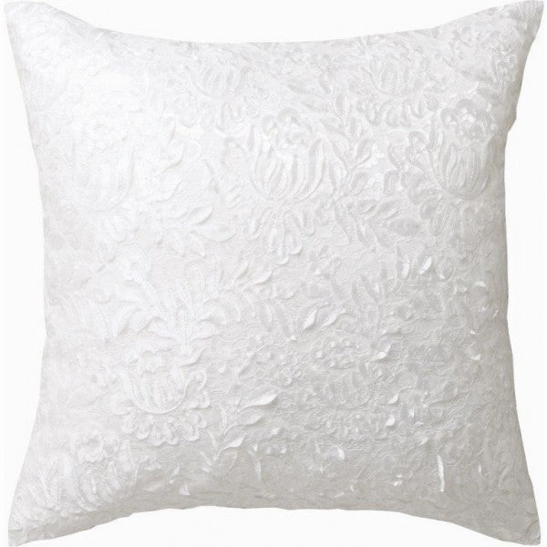 Claudine White Cushion by Private Collection