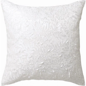 Claudine White Cushion by Private Collection