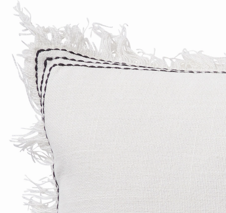 Coco Linen Blanc 30x50cm Filled Cushion White