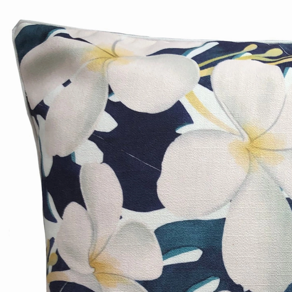 Cocoon Frangipani Navy Outdoor Cushion 50 x 50cm by Zaab