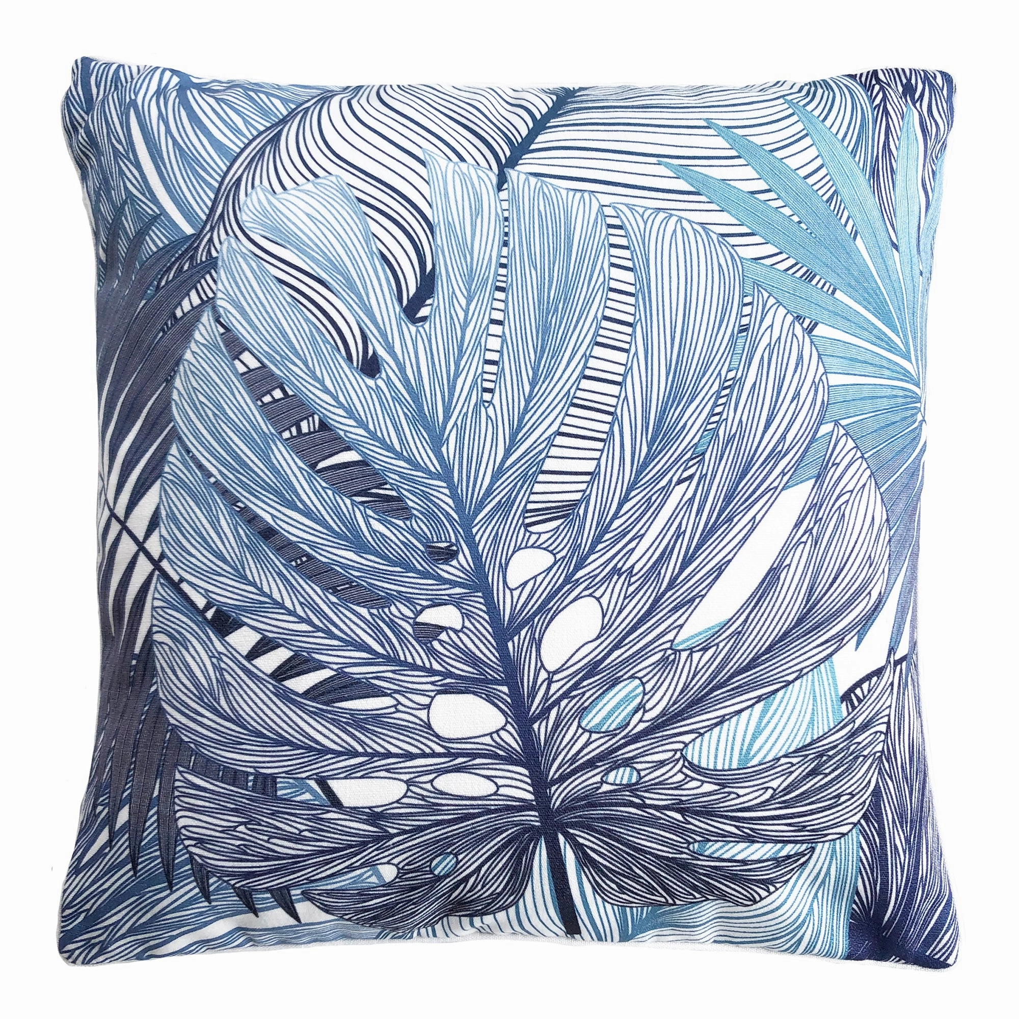 Cocoon Leaf Navy Outdoor Cushion 50 x 50cm by Zaab