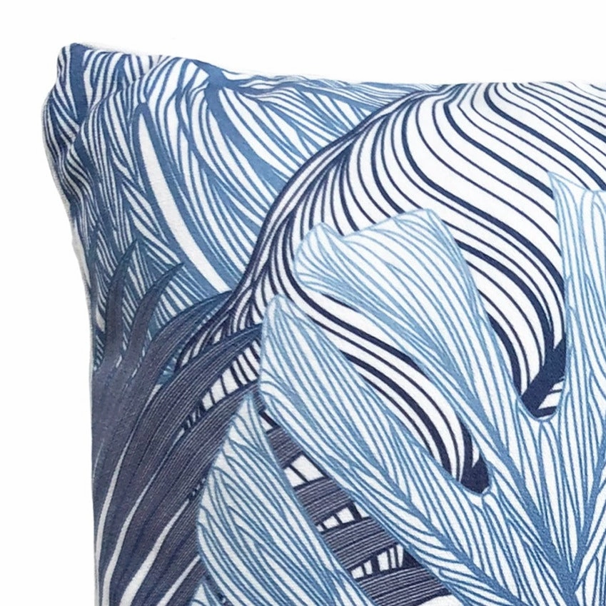 Cocoon Leaf Navy Outdoor Cushion 50 x 50cm by Zaab