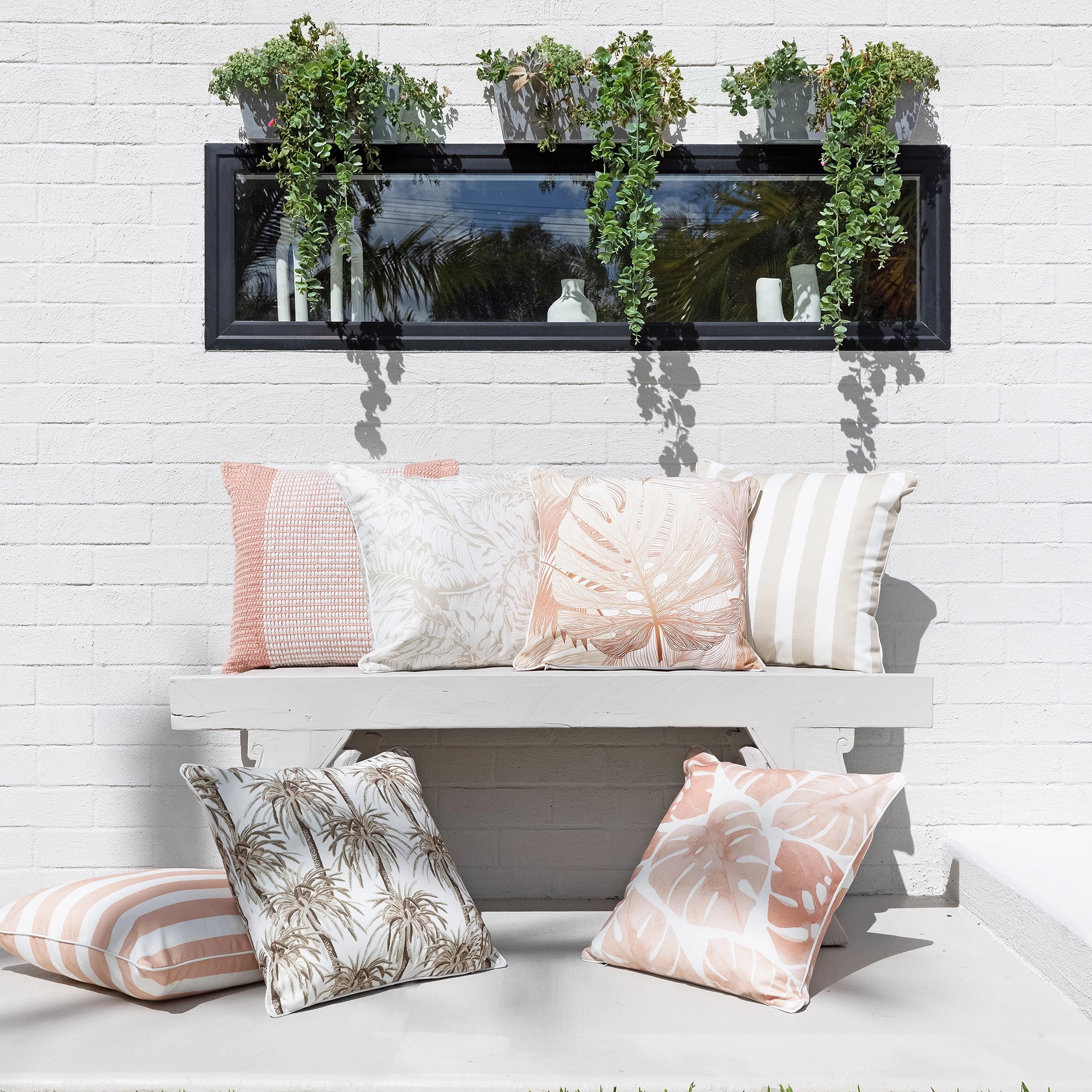 Cocoon Miami Natural Square Filled Cushion 50 x 50cm by Zaab