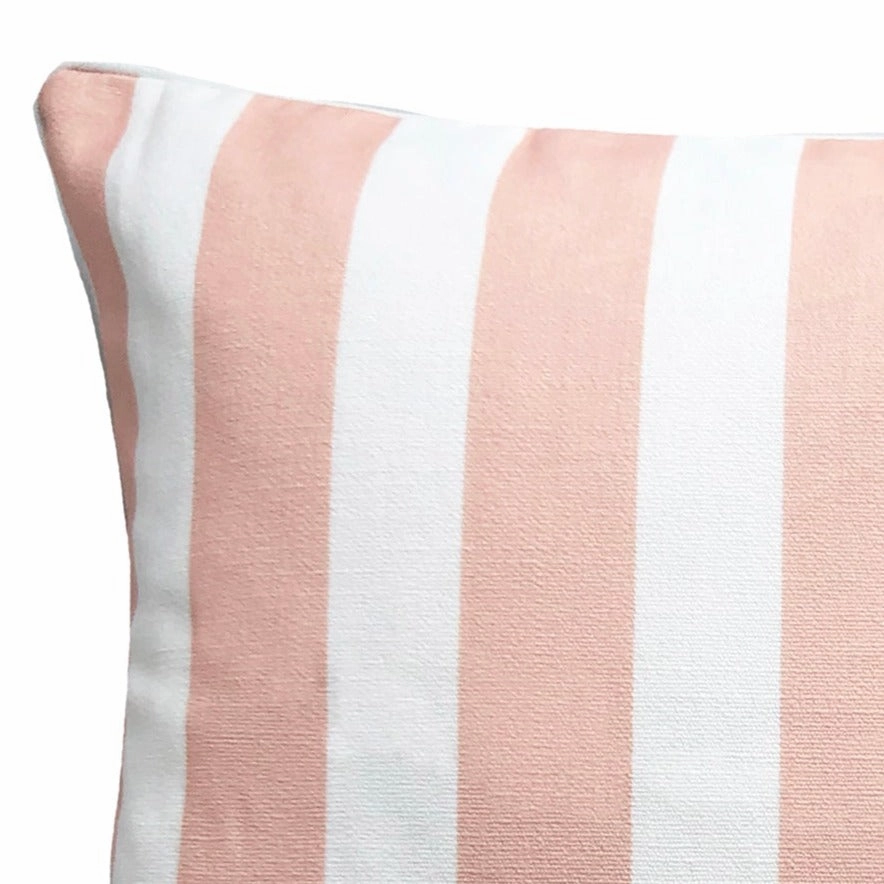 Cocoon Stripe Blush Square Filled Cushion 50 x 50cm by Zaab
