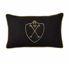 Country Polo 30x50cm Filled Cushion Black