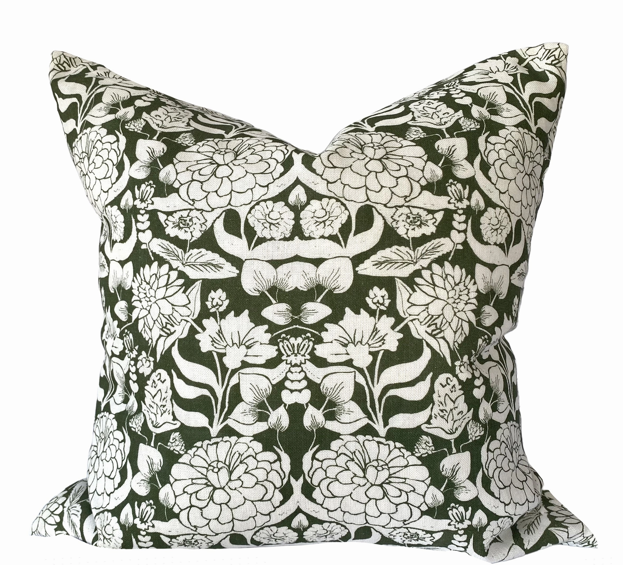 Darcy Olive Square Filled Cushion 50 x 50cm by Zaab