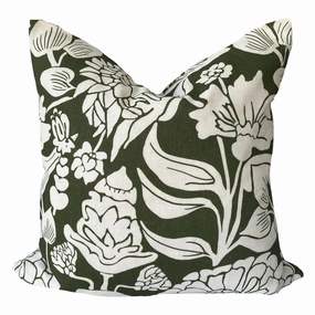 Darcy Olive Square Filled Cushion 50 x 50cm by Zaab