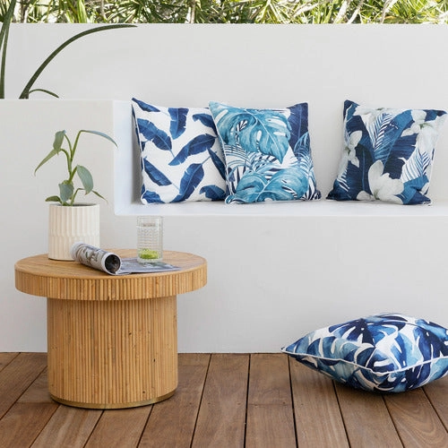 Daydream Noosa Navy Square Filled Cushion 50 x 50cm by Zaab