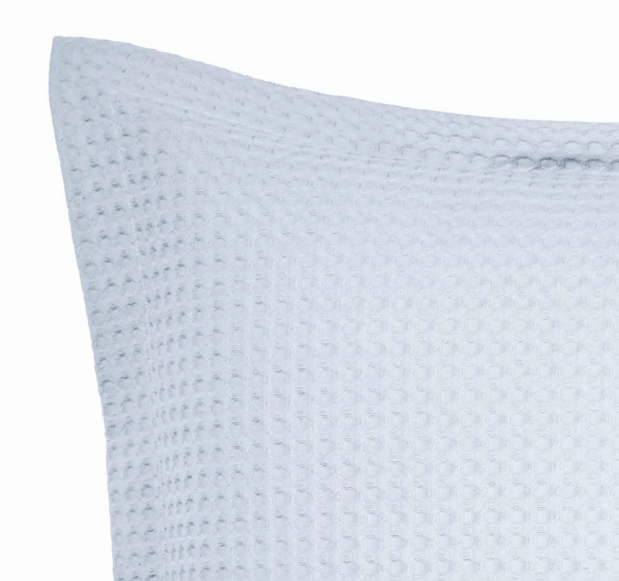 Deluxe Waffle European Pillowcase Soft Blue
