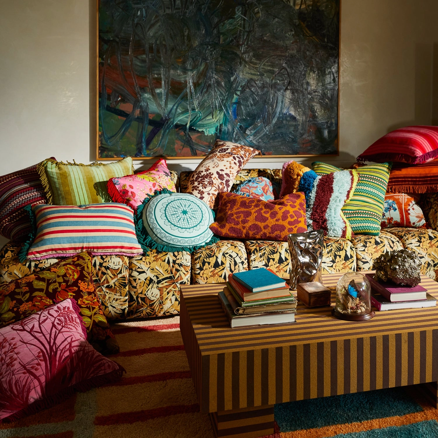 Dumas Tufted Cushion - Scarlet