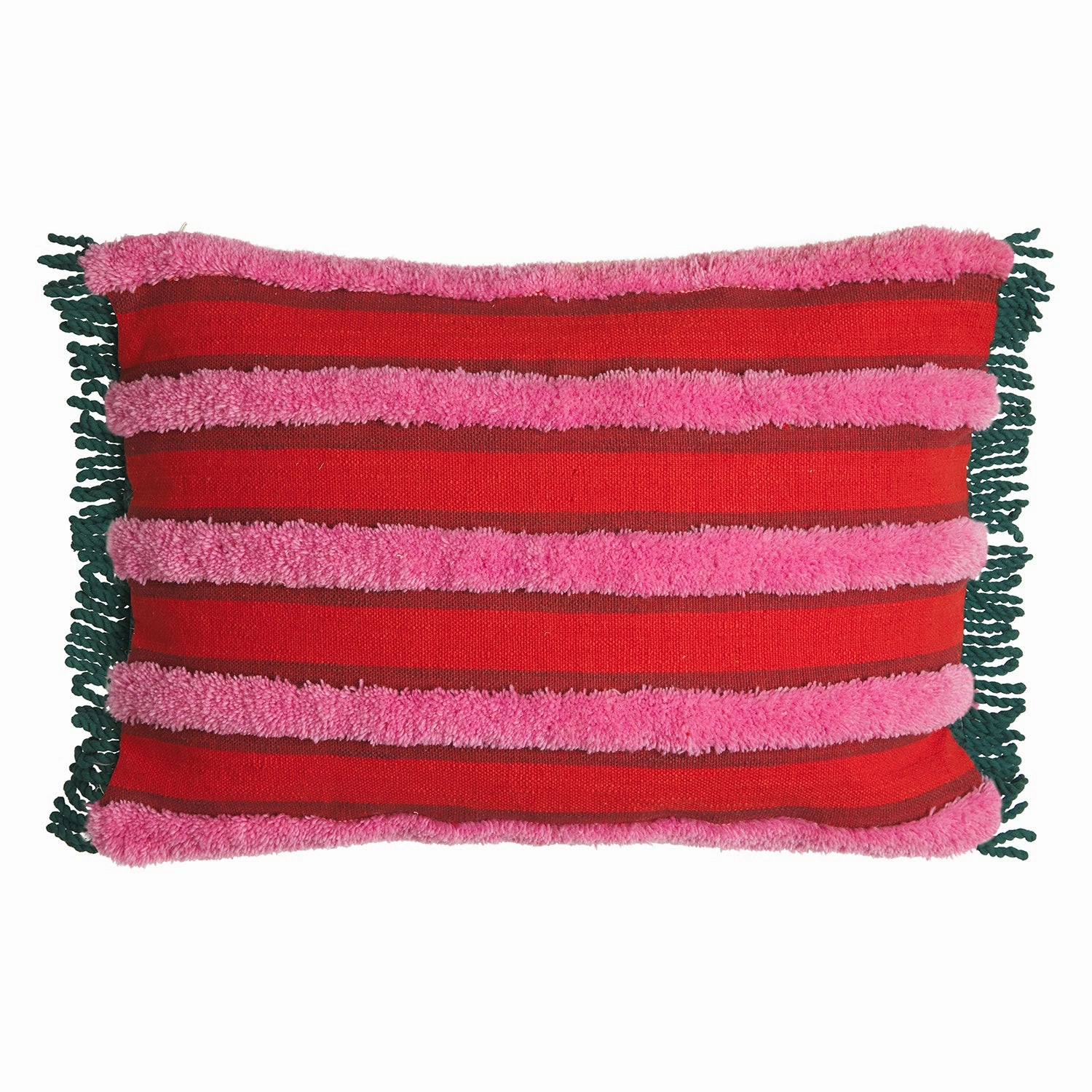 Dumas Tufted Cushion - Scarlet