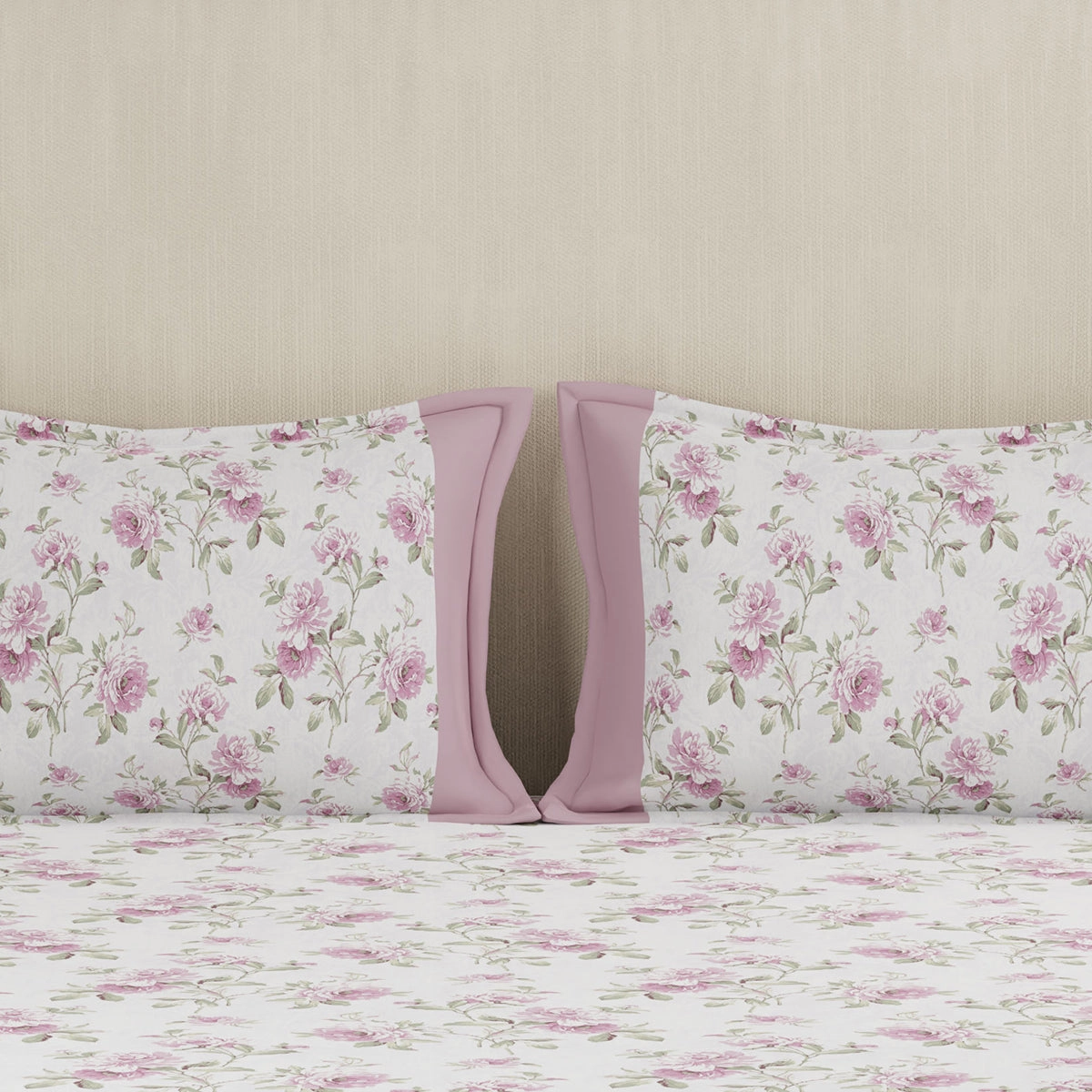 Eclectic Garden Rosendale 100% Cotton Printed Bed Sheet With Pillow Case