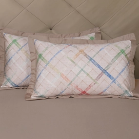 Eclectic Geo Rhombus Pillow Sham Set Beige
