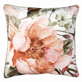 Eliana Velvet Square Cushion White