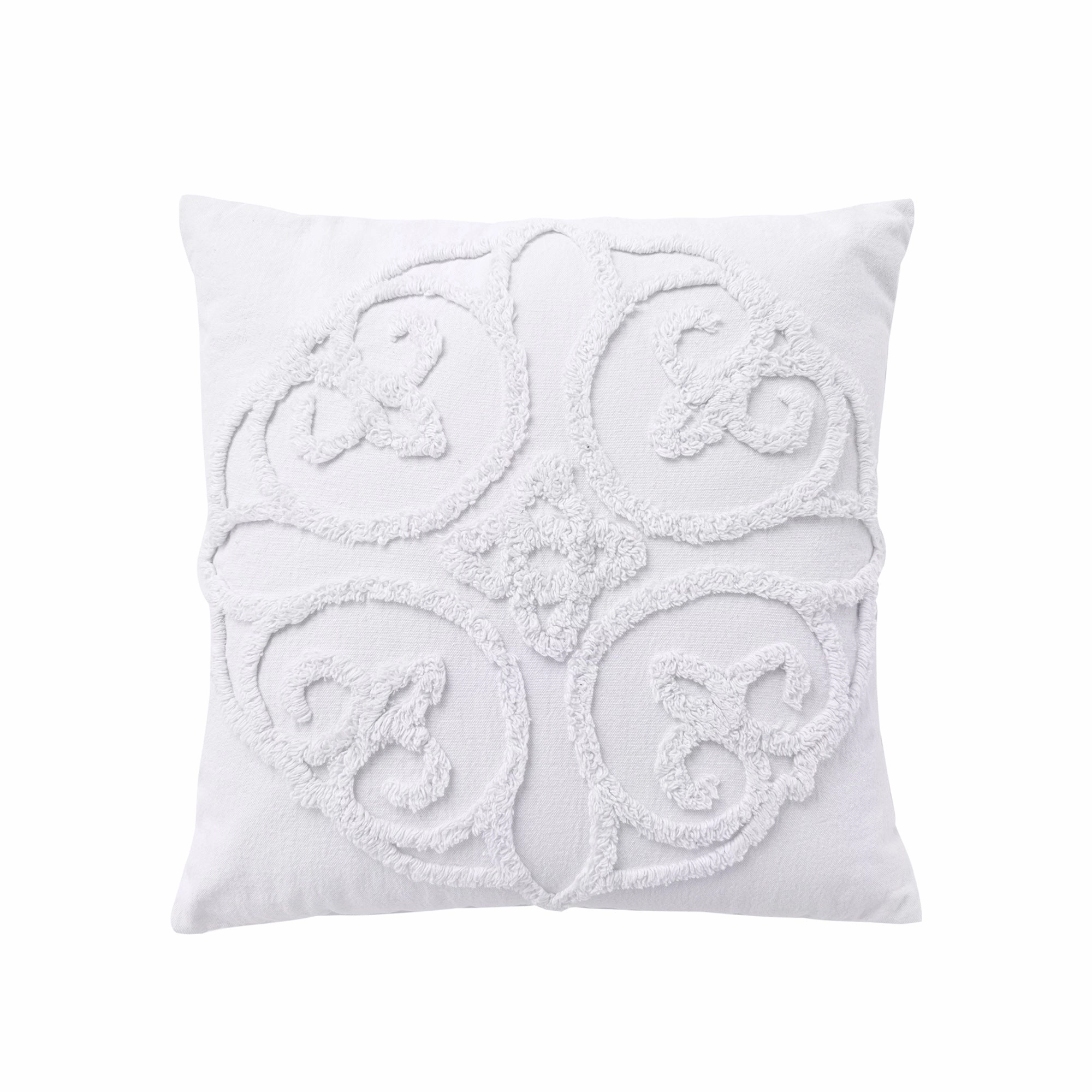 Ella Square Cushion White