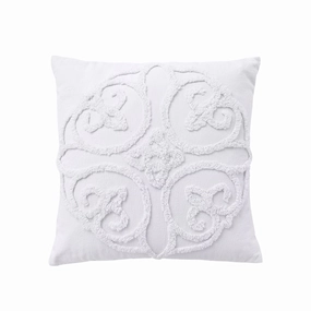 Ella Square Cushion White
