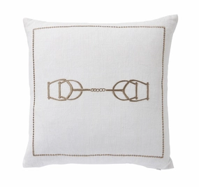 Equestrian Luxe Blanc 50x50cm Cushion White