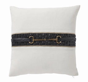 Equine Leather Luxe 50x50cm Cushion White
