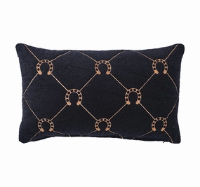 Equine Manor 30x50cm Filled Cushion Black