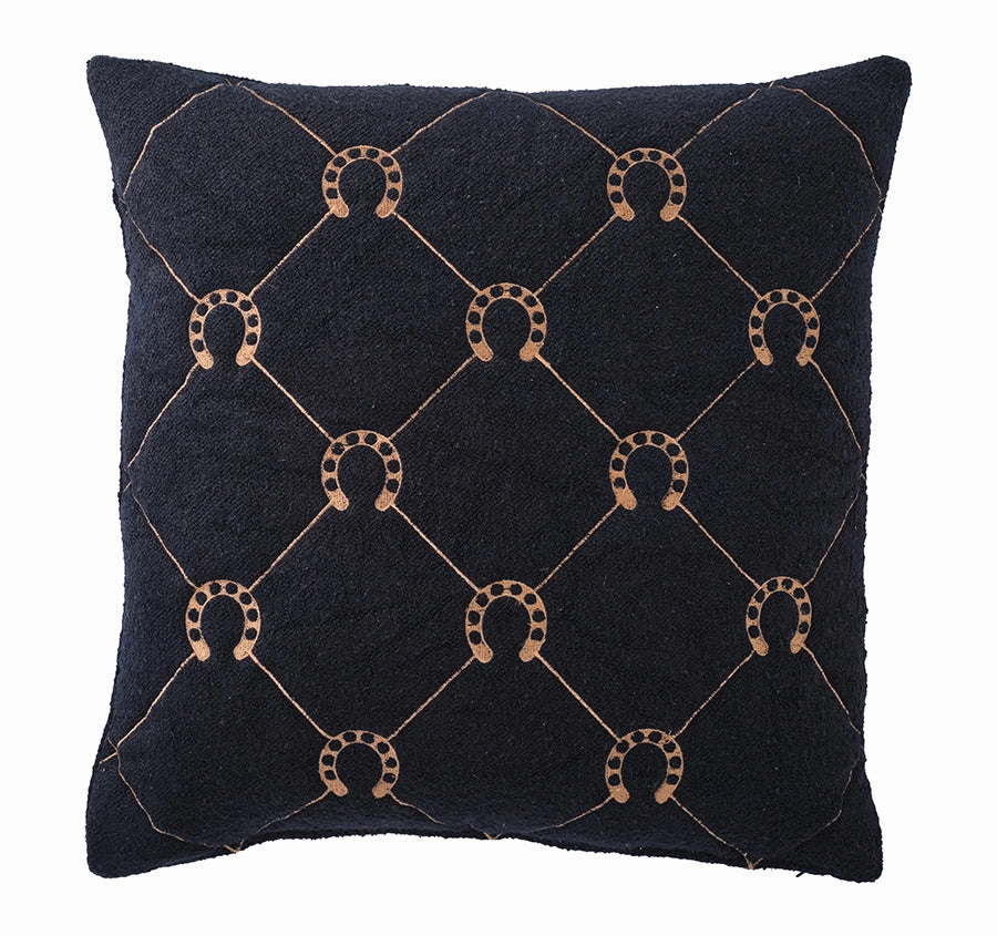Equine Manor 50x50cm Filled Cushion Black