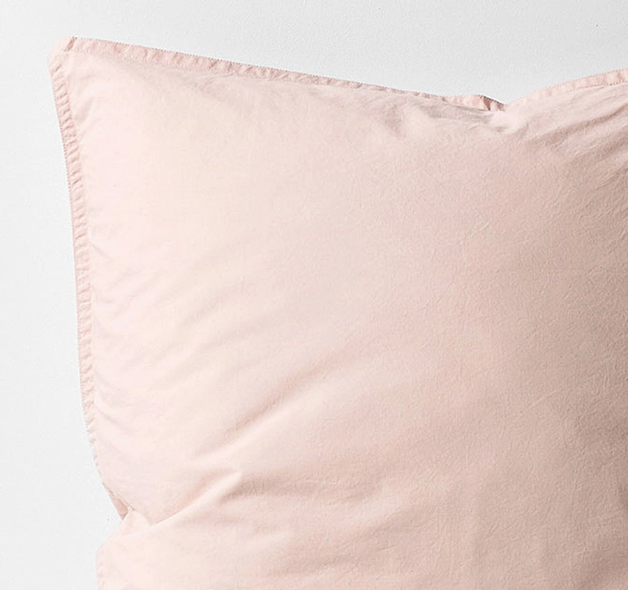 Evie Organic Cotton European Pillowcase Blush Pink
