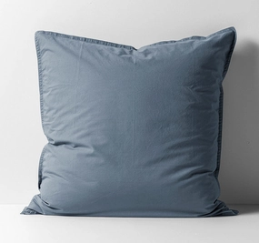 Evie Organic Cotton European Pillowcase Denim