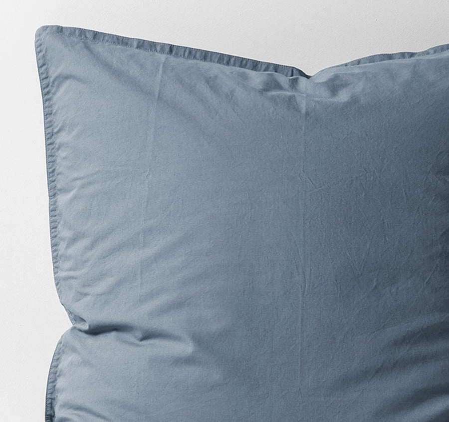 Evie Organic Cotton European Pillowcase Denim