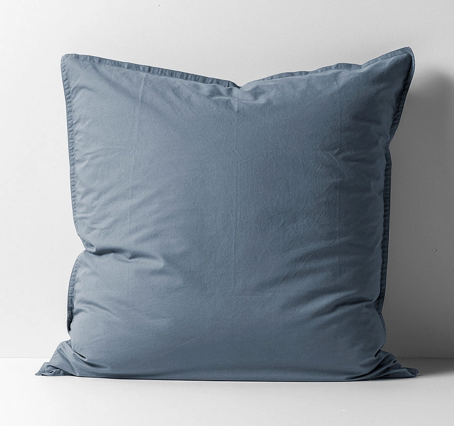 Evie Organic Cotton European Pillowcase Denim