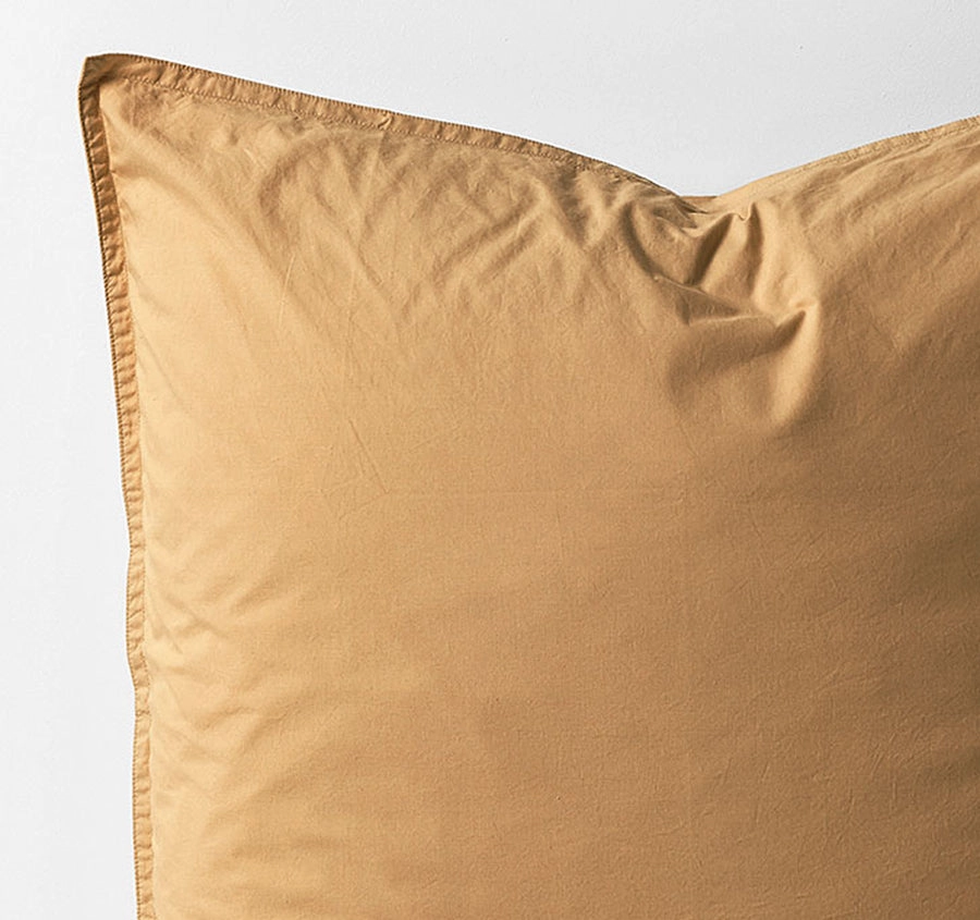 Evie Organic Cotton European Pillowcase Toasted Pecan