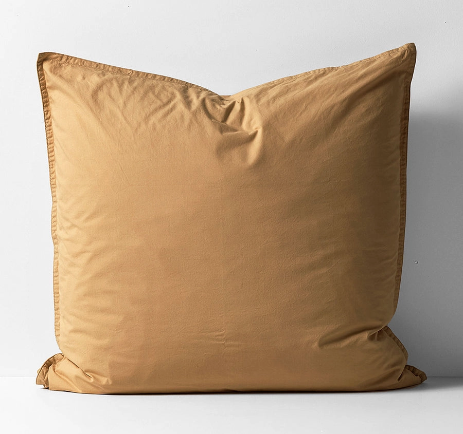 Evie Organic Cotton European Pillowcase Toasted Pecan
