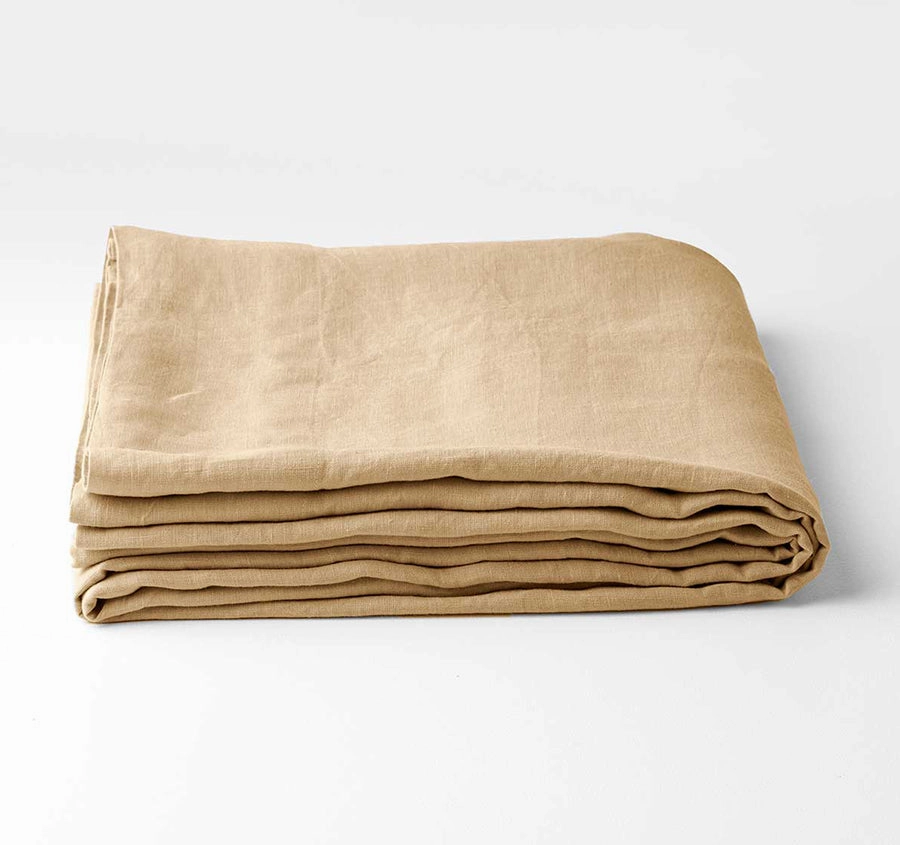 Evie Organic Cotton Sheet Set Range Caramel