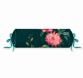 Fleur Grandeur 22x70cm Filled Roll Cushion Dark Blue