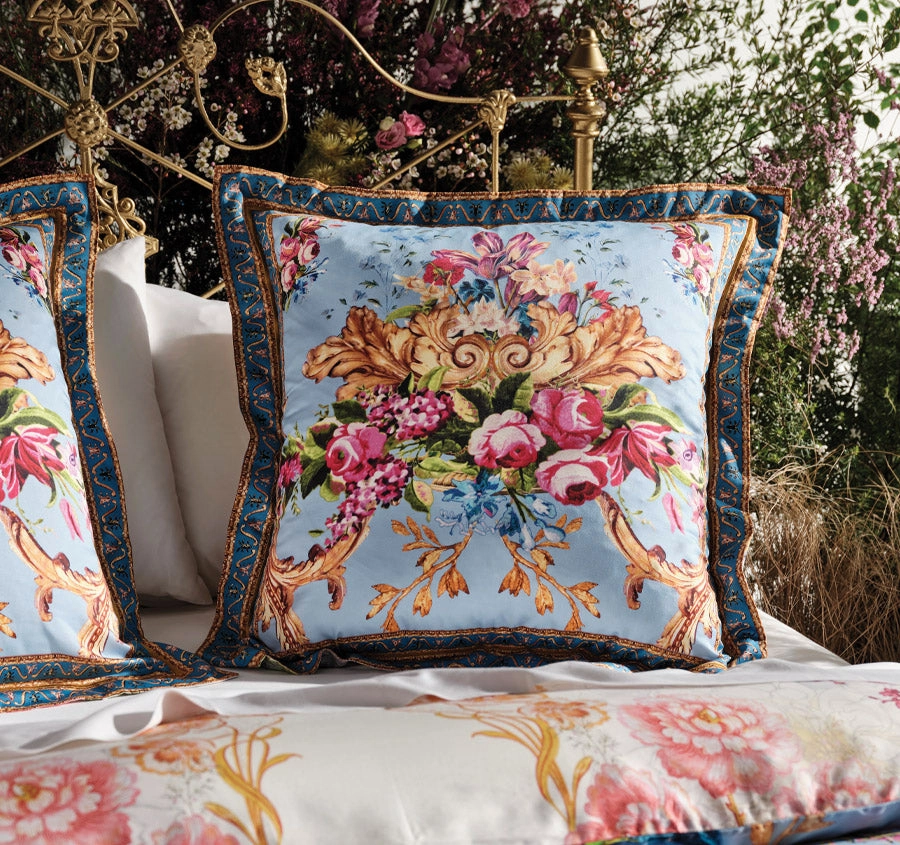 Floraful European Pillowcase Blue
