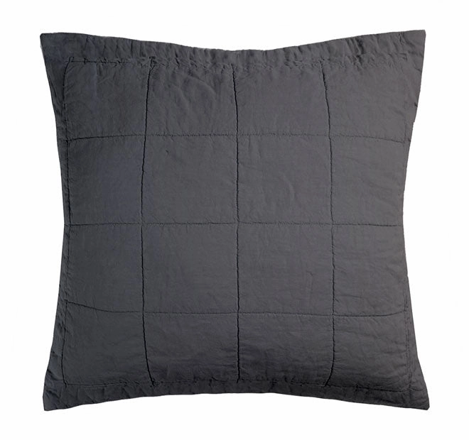 French Linen European Pillowsham Charcoal