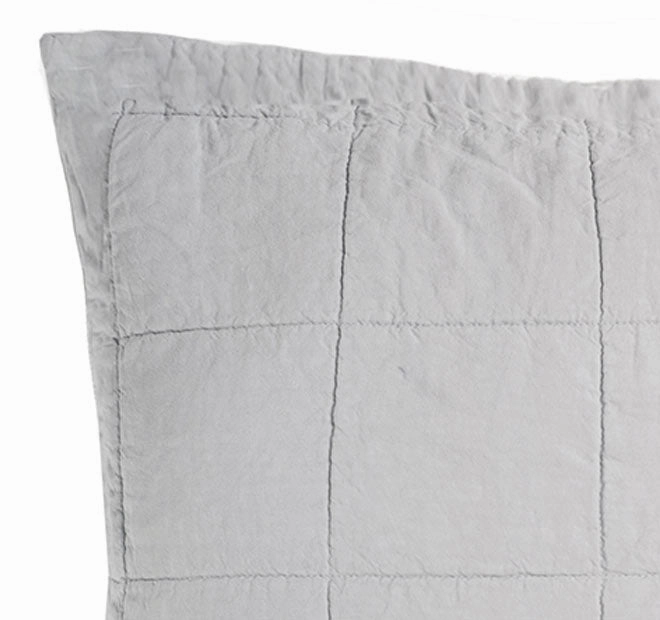 French Linen European Pillowsham Silver