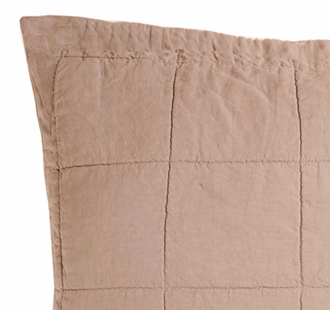 French Linen European Pillowsham Tea Rose