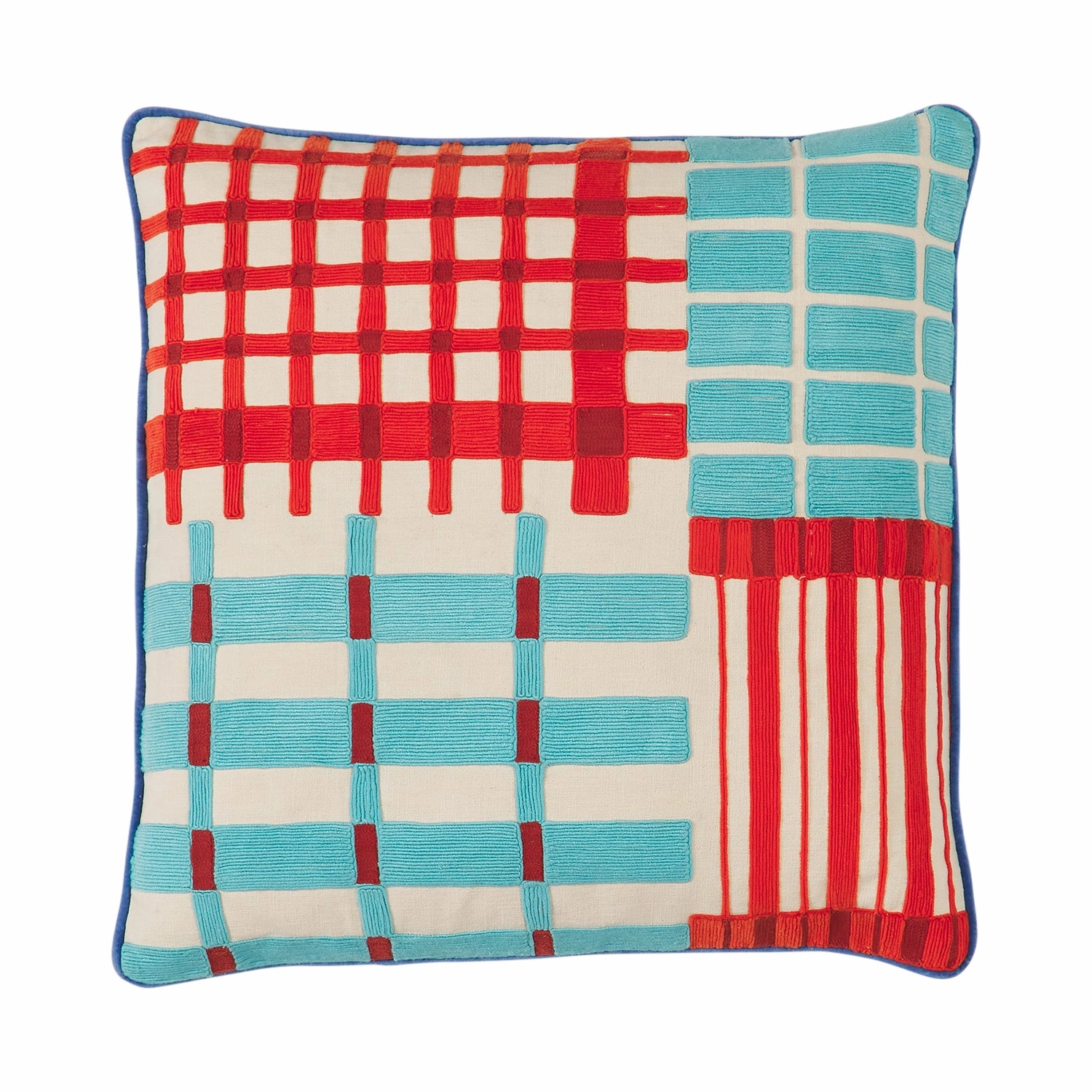 Fresno Soutache Cushion - Hydrangea
