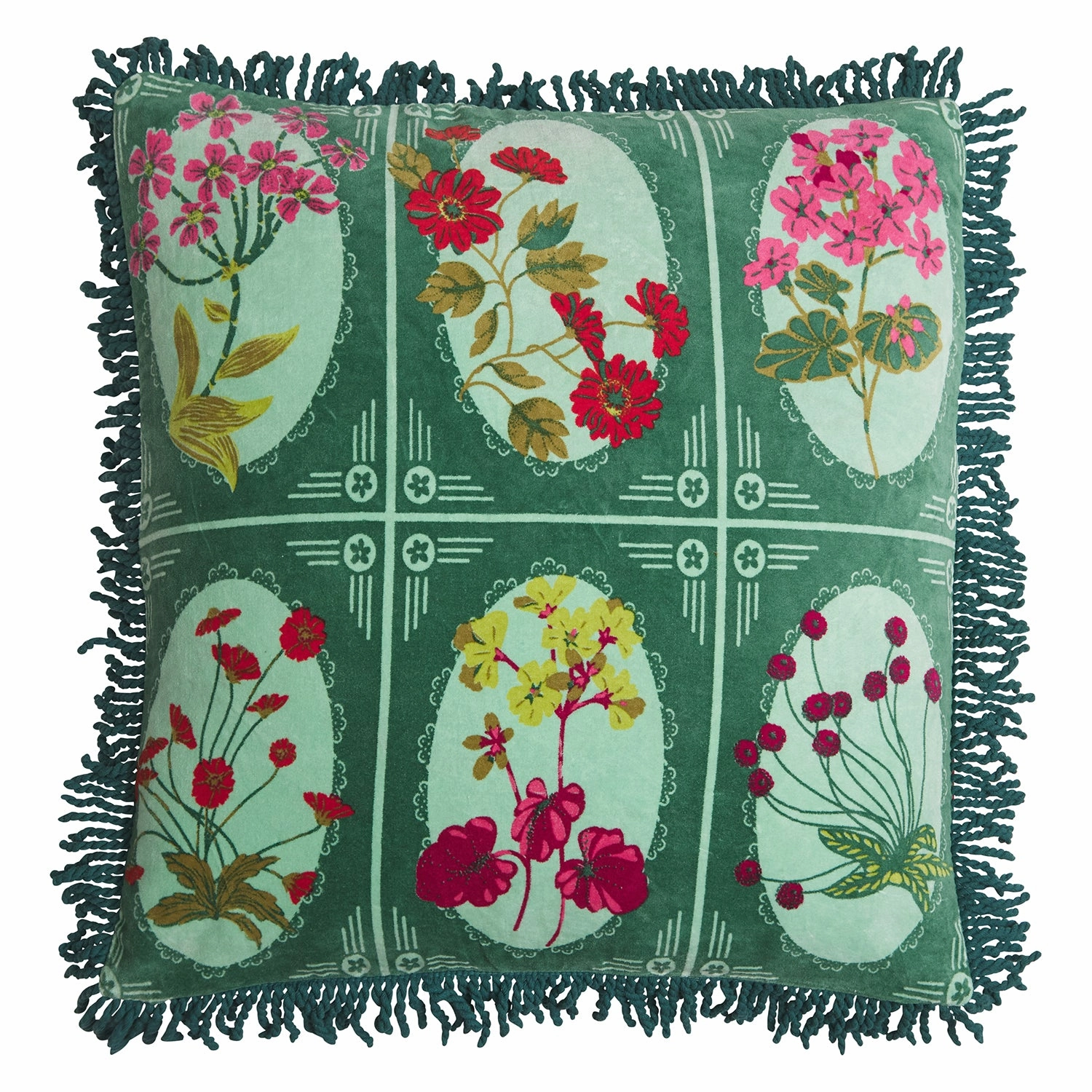 Gigi Velvet Cushion - Forest