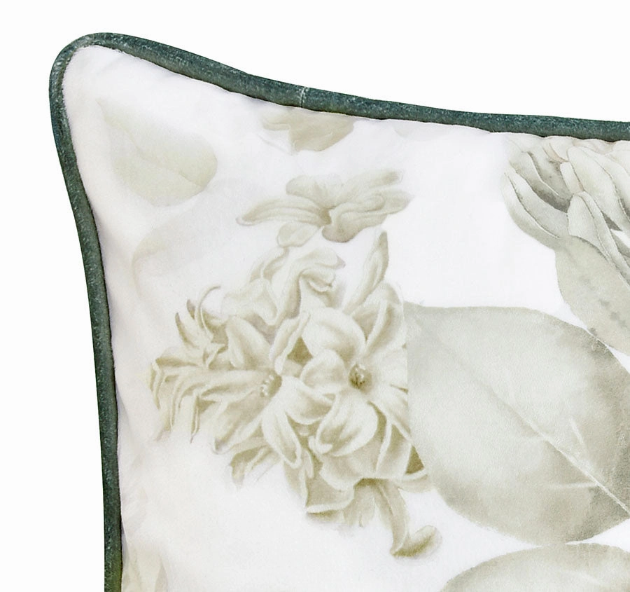 Giselle 43x43cm Filled Velvet Cushion White