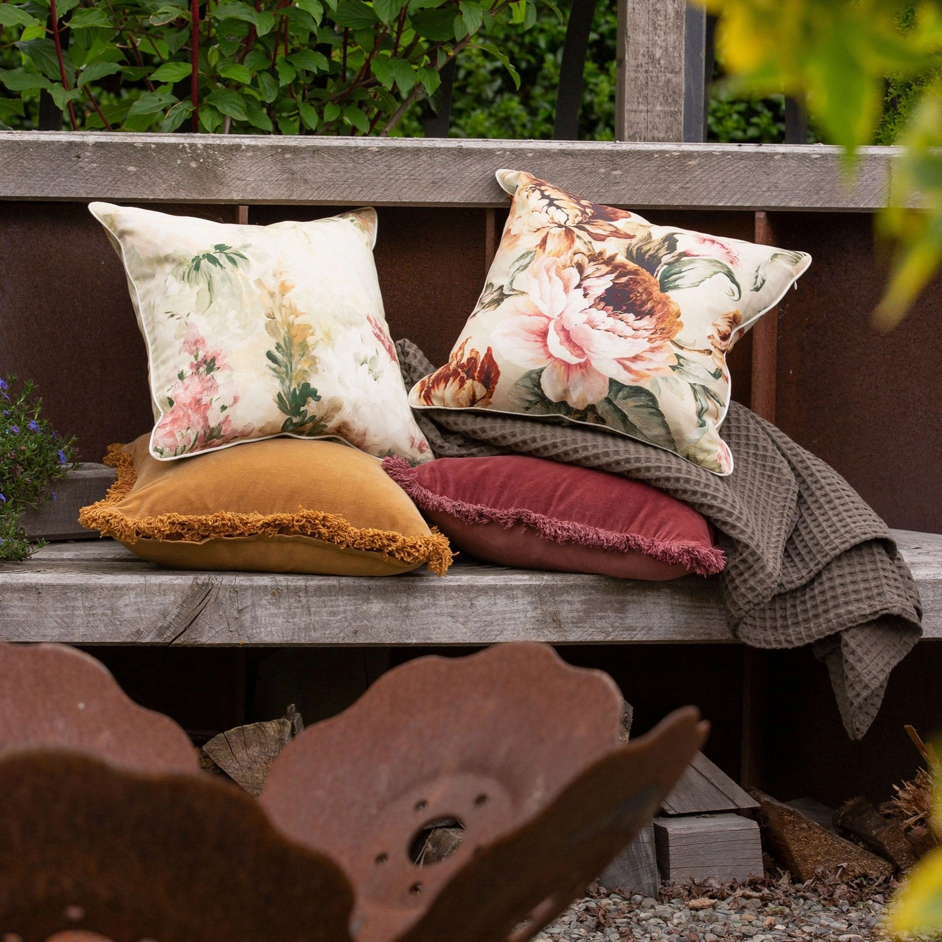 Giverny Linen/Cotton Cushion 50 x50cm by MM Linen