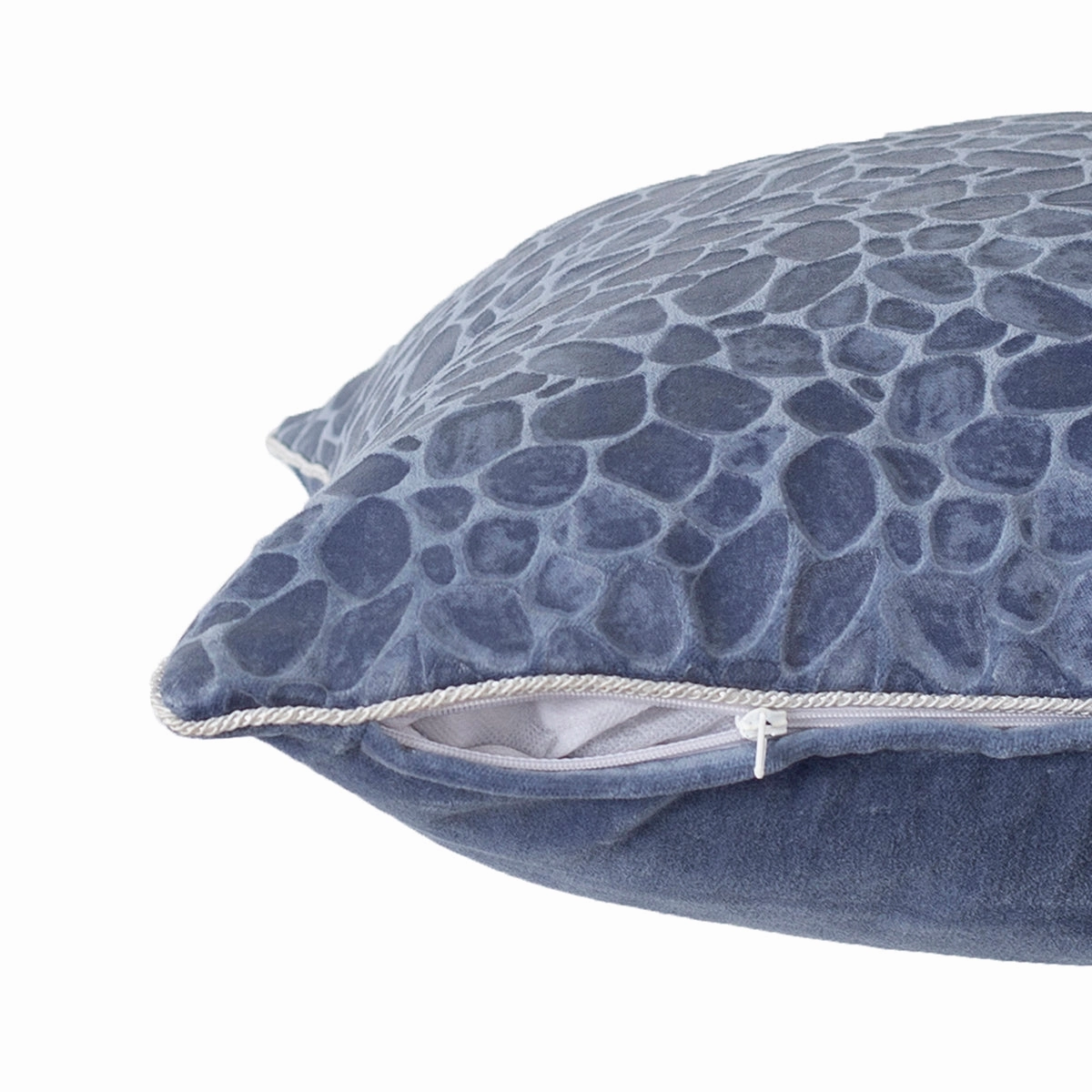 Grandeur Ore-Rerun 100%Cotton Blue FoilPrintedCushionCover