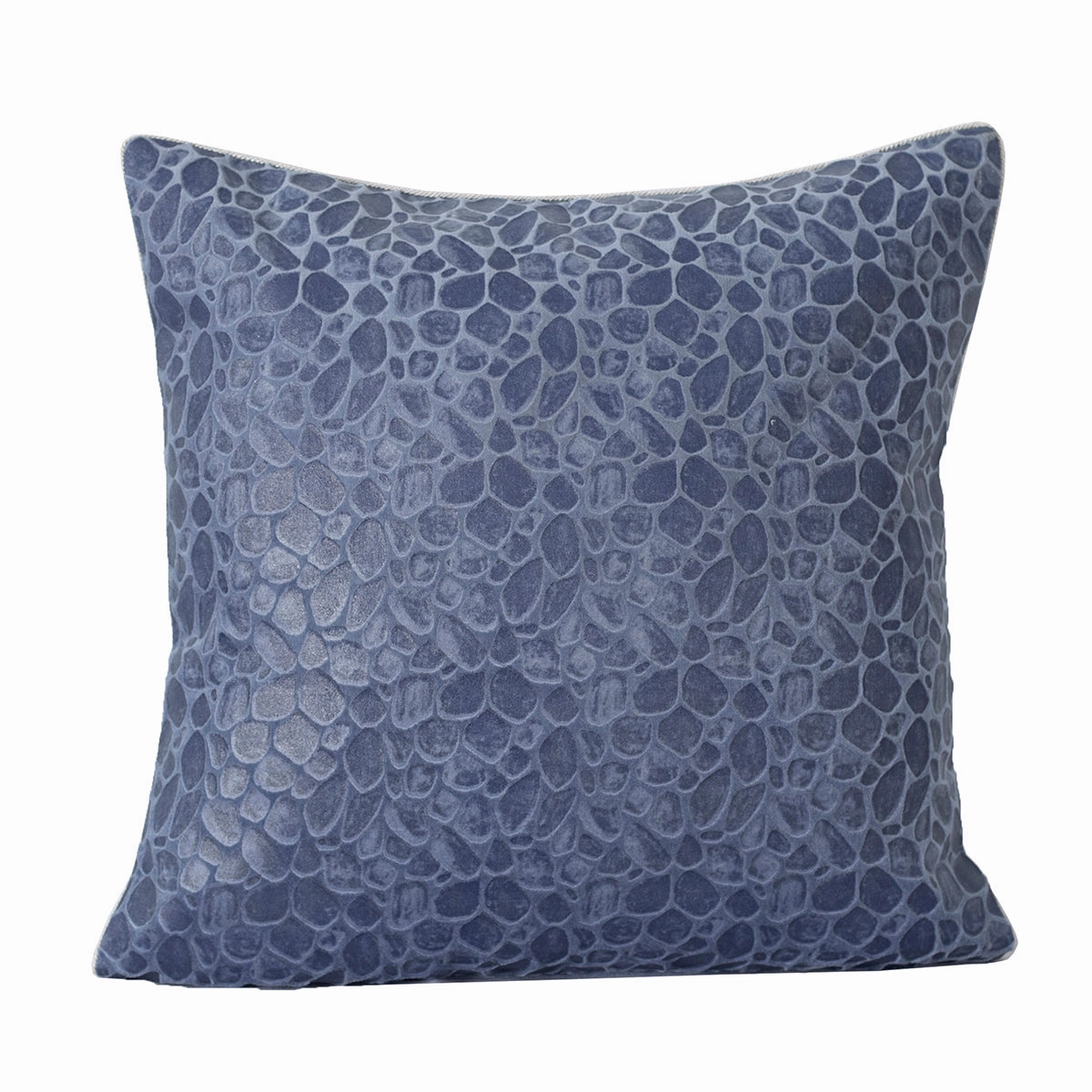 Grandeur Ore-Rerun 100%Cotton Blue FoilPrintedCushionCover