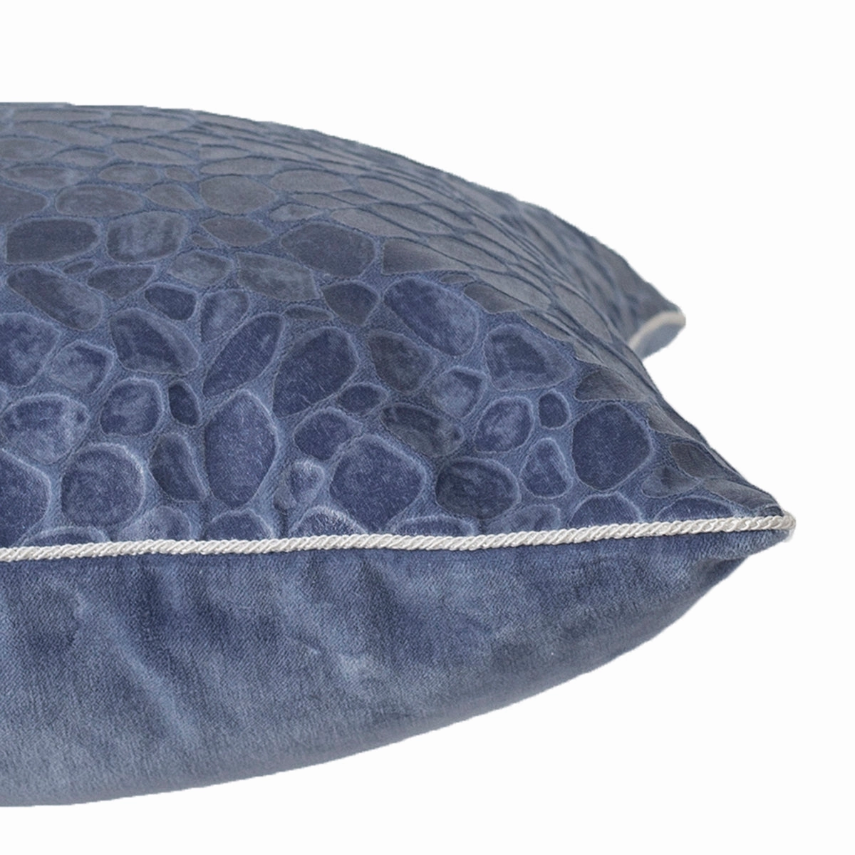 Grandeur Ore-Rerun 100%Cotton Blue FoilPrintedCushionCover