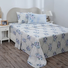 Hermosa Eclectic Garden Arielle 100%Cotton Printed Bed Sheet With Pillow Case