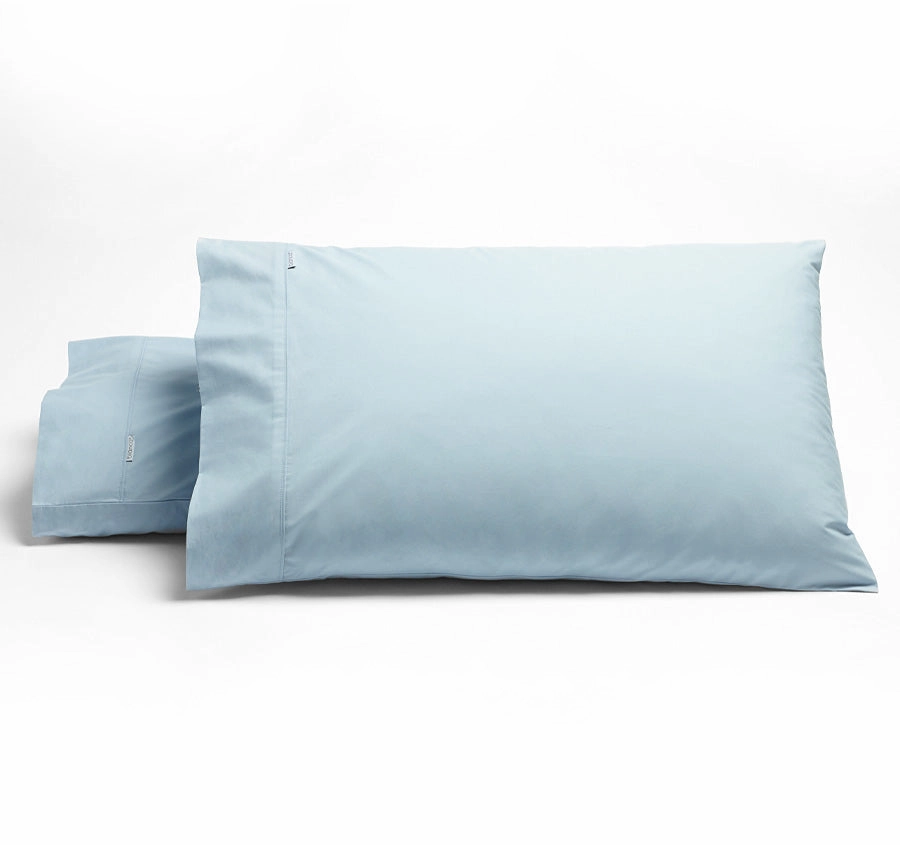 Heston 300THC Cotton Percale Mega Fitted Sheet Combo Set Range Steel Blue