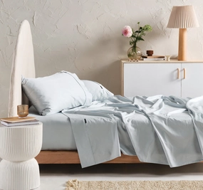 Hotel Augusta 500THC Cotton Sateen Mega Sheet Set Range Pale Blue
