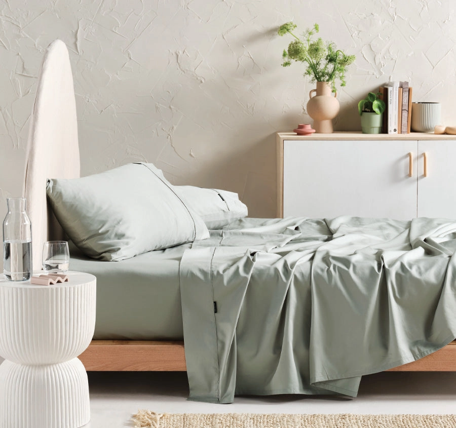 Hotel Augusta 500THC Cotton Sateen Standard Pillowcase Green Gum
