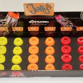 Interlock Bushings 15mm con/bar Skateboard Display. filled